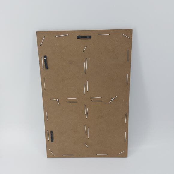 Wood & Elastic Board Wall Organizer Home Office Picture Postcards Notes - Picture 2 of 9